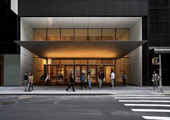 The entrance of the Modern Museum of Modern Art in New York